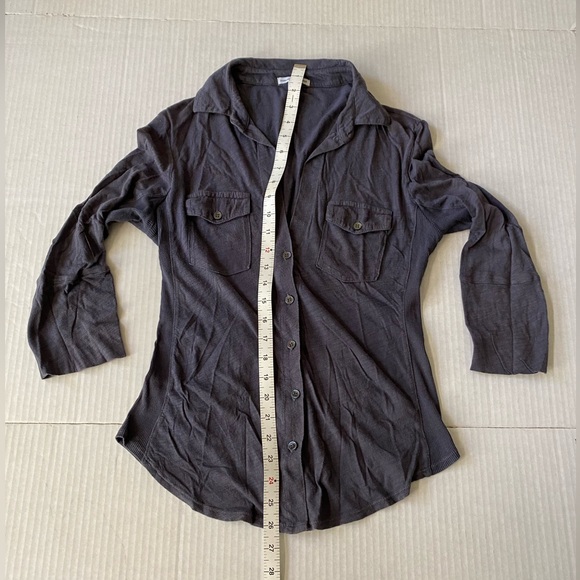 Standard James Perse navy blue sheer slub side Size 2 - Picture 7 of 14